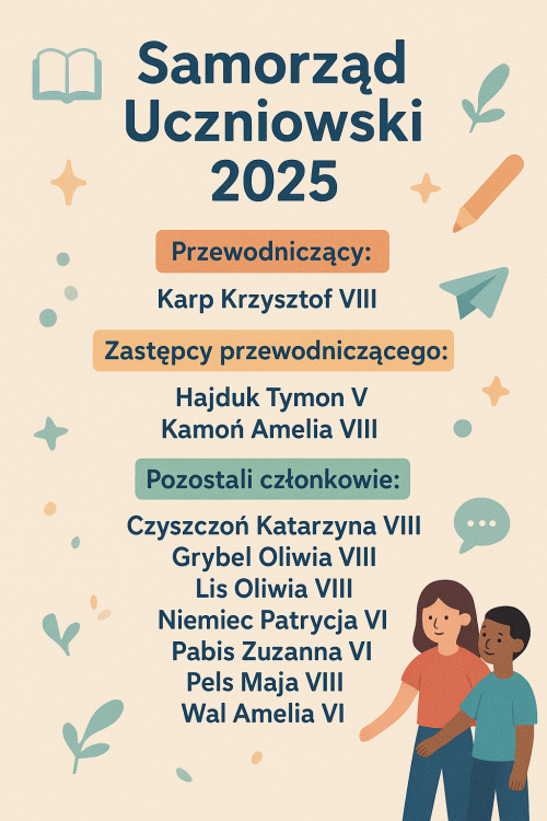 Zarząd Samorządu Uczniowskiego w roku szkolnym 2025/2026